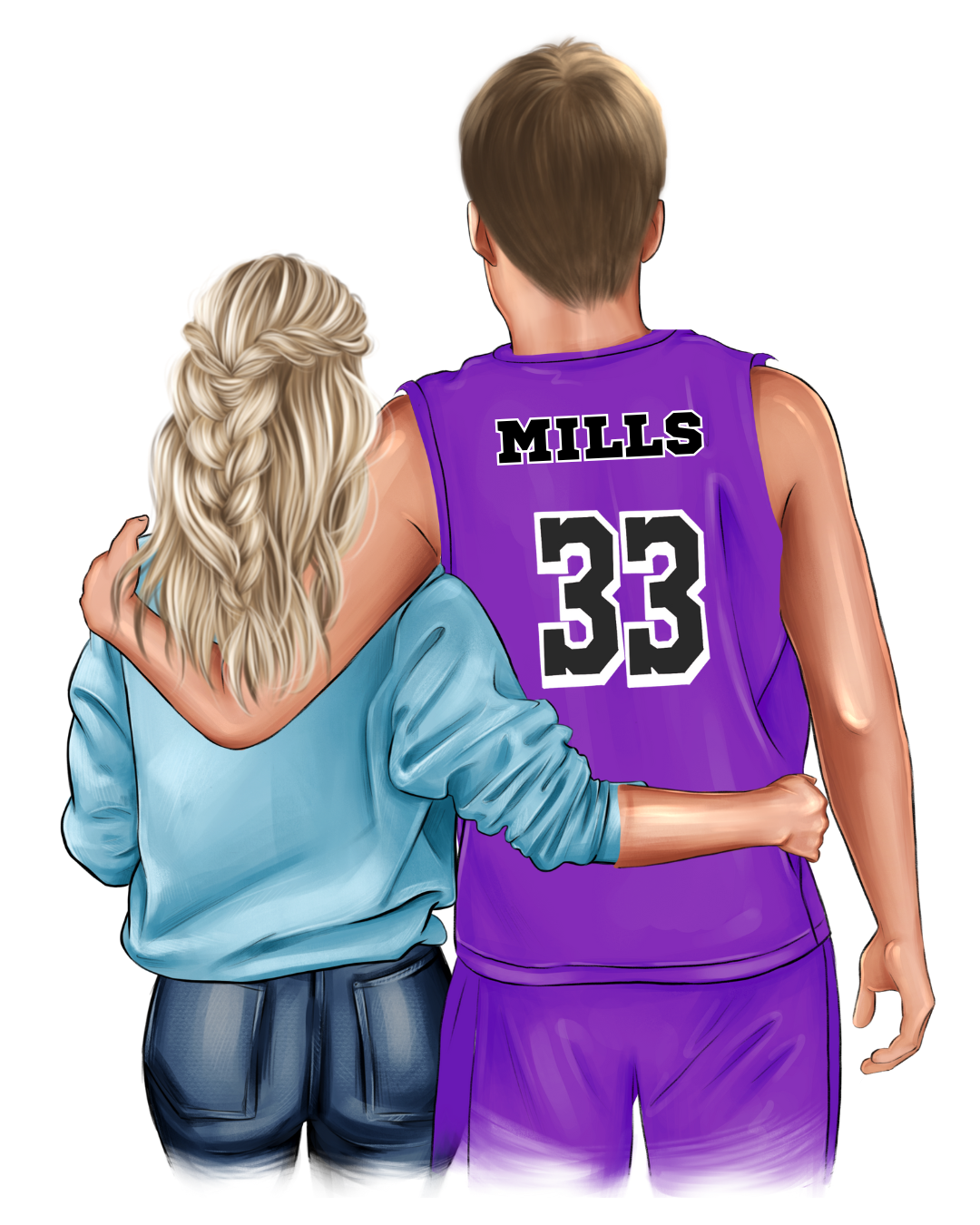 The Follow Through Couple Sticker